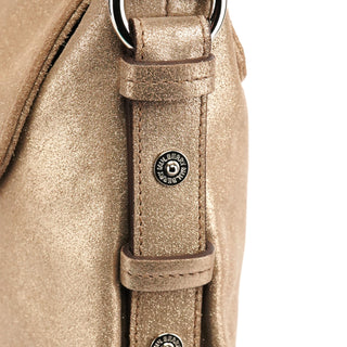 Mulberry Pink Gold Metallic Leather Shoulder Bag