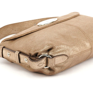Mulberry Pink Gold Metallic Leather Shoulder Bag