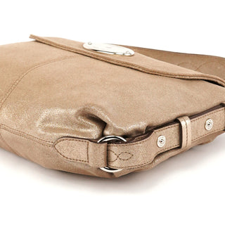 Mulberry Pink Gold Metallic Leather Shoulder Bag