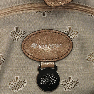 Mulberry Pink Gold Metallic Leather Shoulder Bag