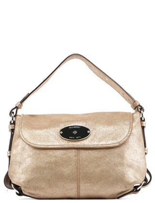 Mulberry Pink Gold Metallic Leather Shoulder Bag