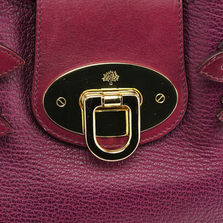 Mulberry Purple Leather Top Handle Bag