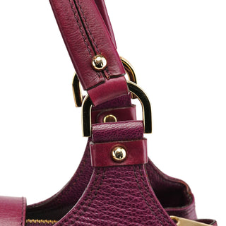 Mulberry Purple Leather Top Handle Bag