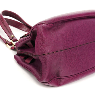 Mulberry Purple Leather Top Handle Bag