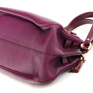 Mulberry Purple Leather Top Handle Bag