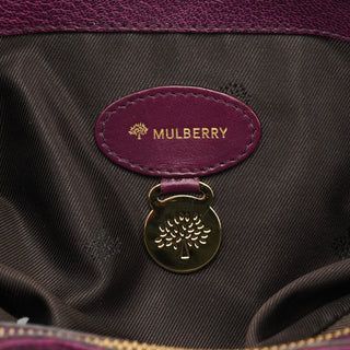 Mulberry Purple Leather Top Handle Bag