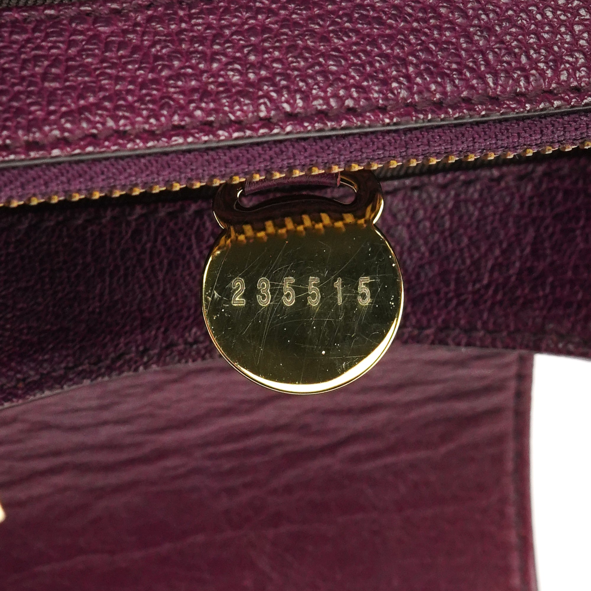 Mulberry Purple Leather Top Handle Bag