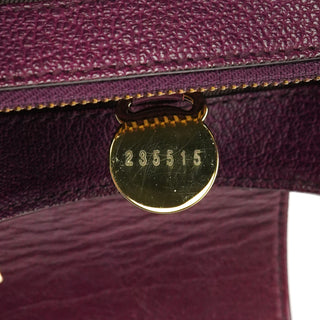 Mulberry Purple Leather Top Handle Bag