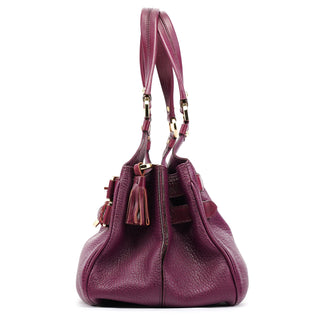 Mulberry Purple Leather Top Handle Bag