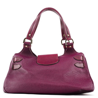 Mulberry Purple Leather Top Handle Bag