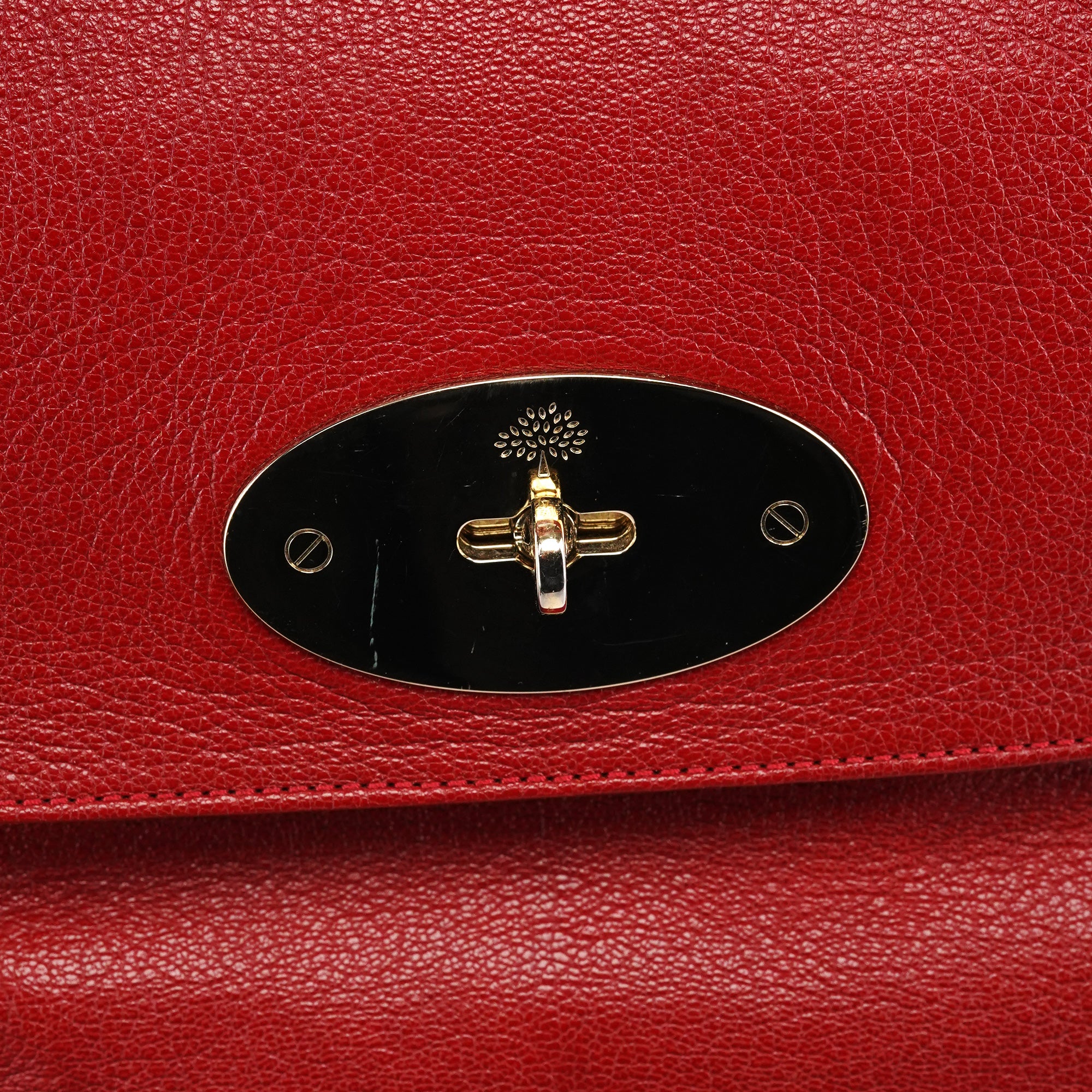 Mulberry Red Leather Bayswater Tote Bag
