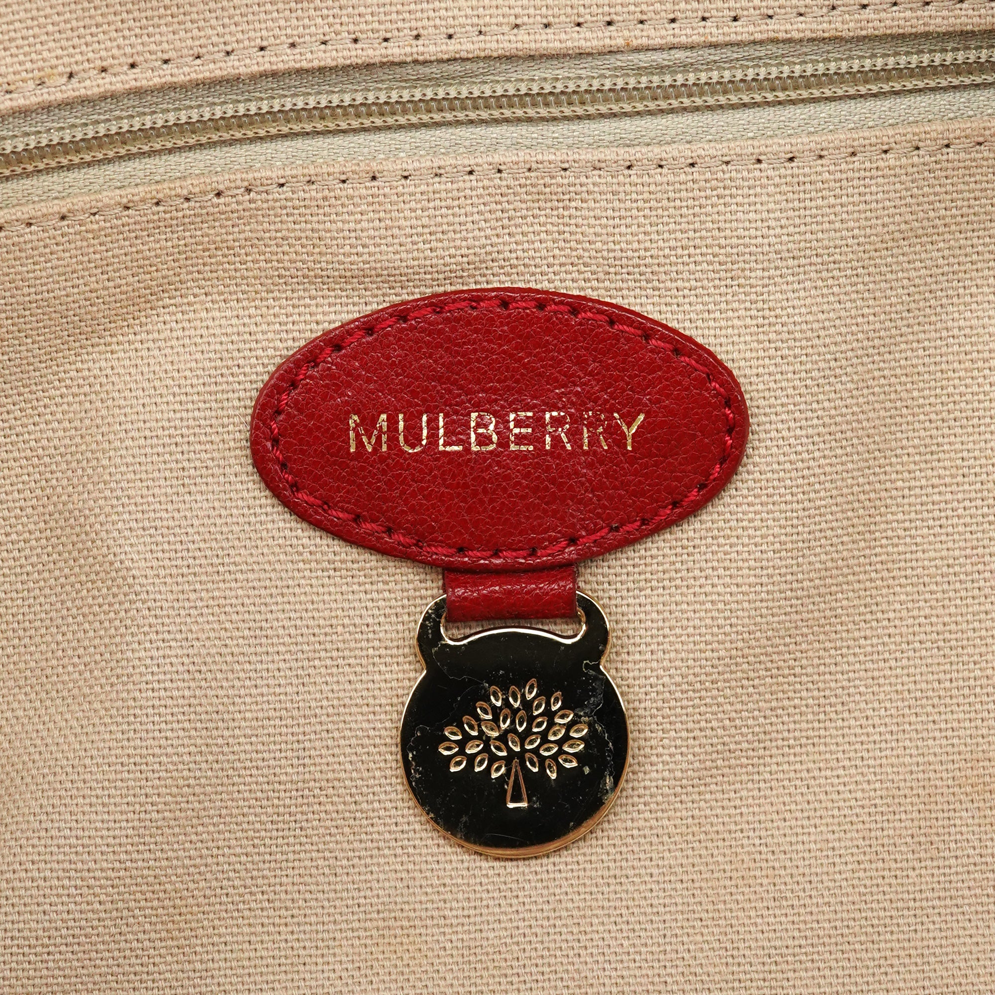 Mulberry Red Leather Bayswater Tote Bag