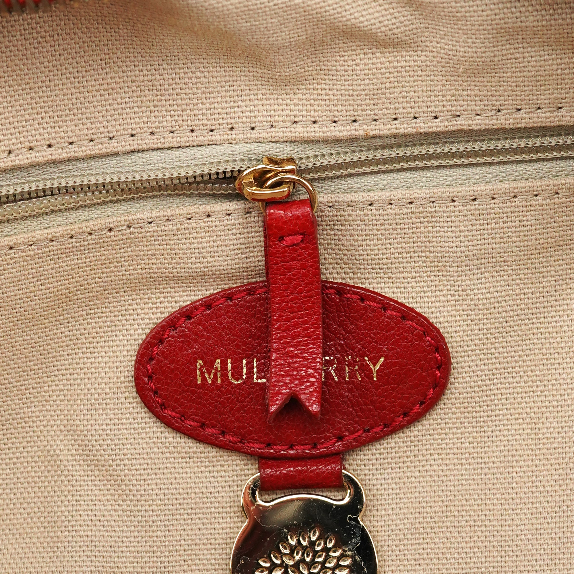 Mulberry Red Leather Bayswater Tote Bag
