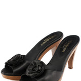 Fall 2004 Black Leather Nadja Mules EU 37
