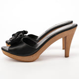 Fall 2004 Black Leather Nadja Mules EU 37