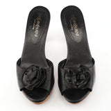 Fall 2004 Black Leather Nadja Mules EU 37