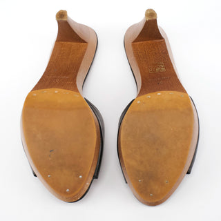 Fall 2004 Black Leather Nadja Mules EU 37