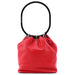 Prada 001 3750 Red Calfskin Plastic Ring Bag