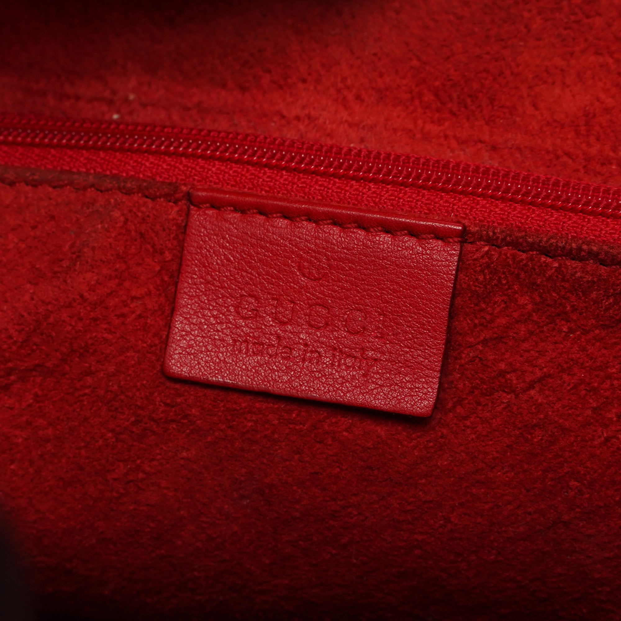 Prada 001 3750 Red Calfskin Plastic Ring Bag