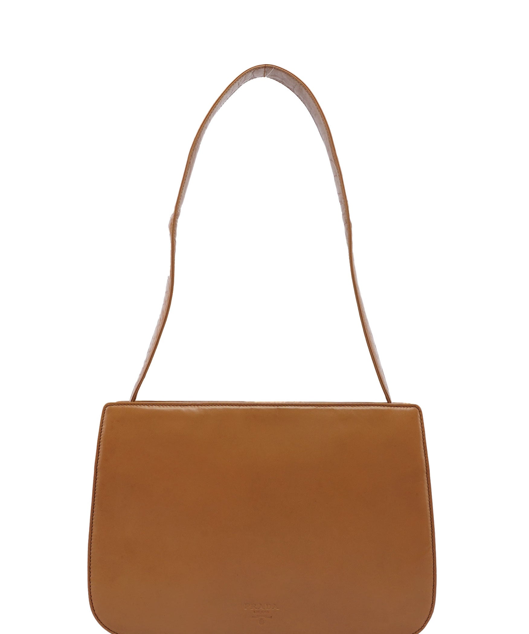 Prada 1990's Beige Vitello Shoulder Bag