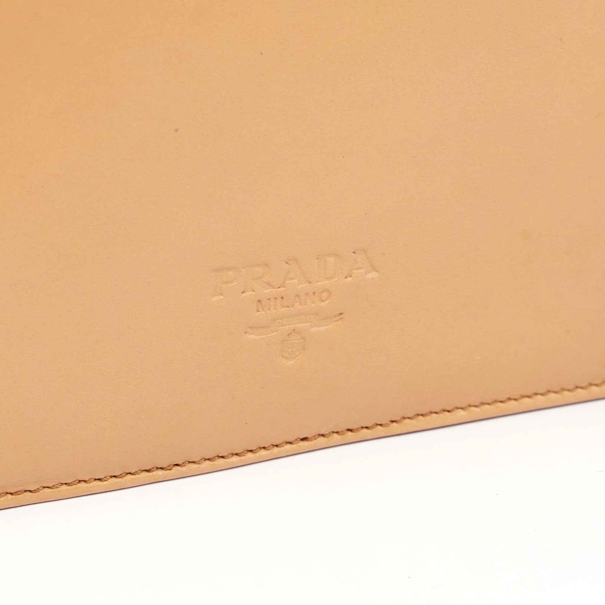 Prada 1990's Beige Vitello Shoulder Bag