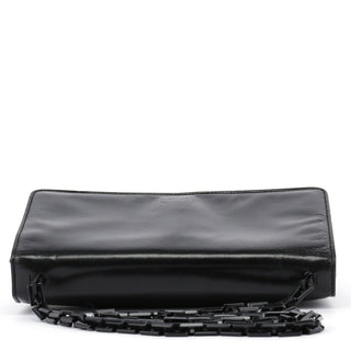 Prada 1990's Black Vitello Plastic Shoulder Bag