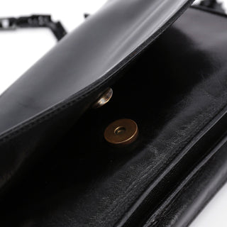 Prada 1990's Black Vitello Plastic Shoulder Bag