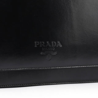 Prada 1990's Black Vitello Shoulder Bag