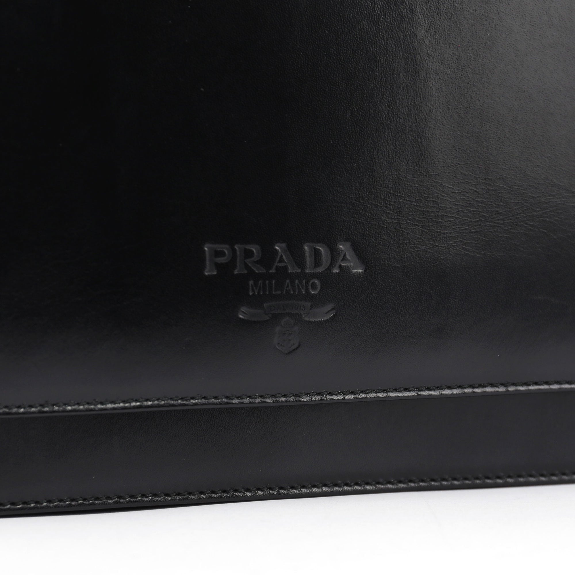 Prada 1990's Black Vitello Shoulder Bag