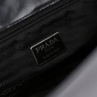 Prada 1990's Black Vitello Shoulder Bag