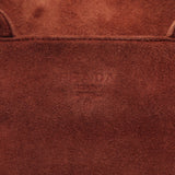 Prada Sac en daim à anses en bois des années 1990