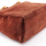 Prada Sac en daim à anses en bois des années 1990