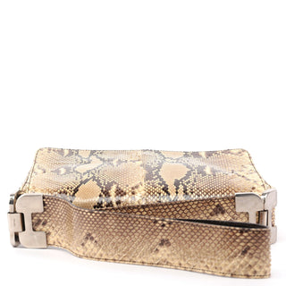 Prada 1990's Yellow Python Skin Shoulder Bag