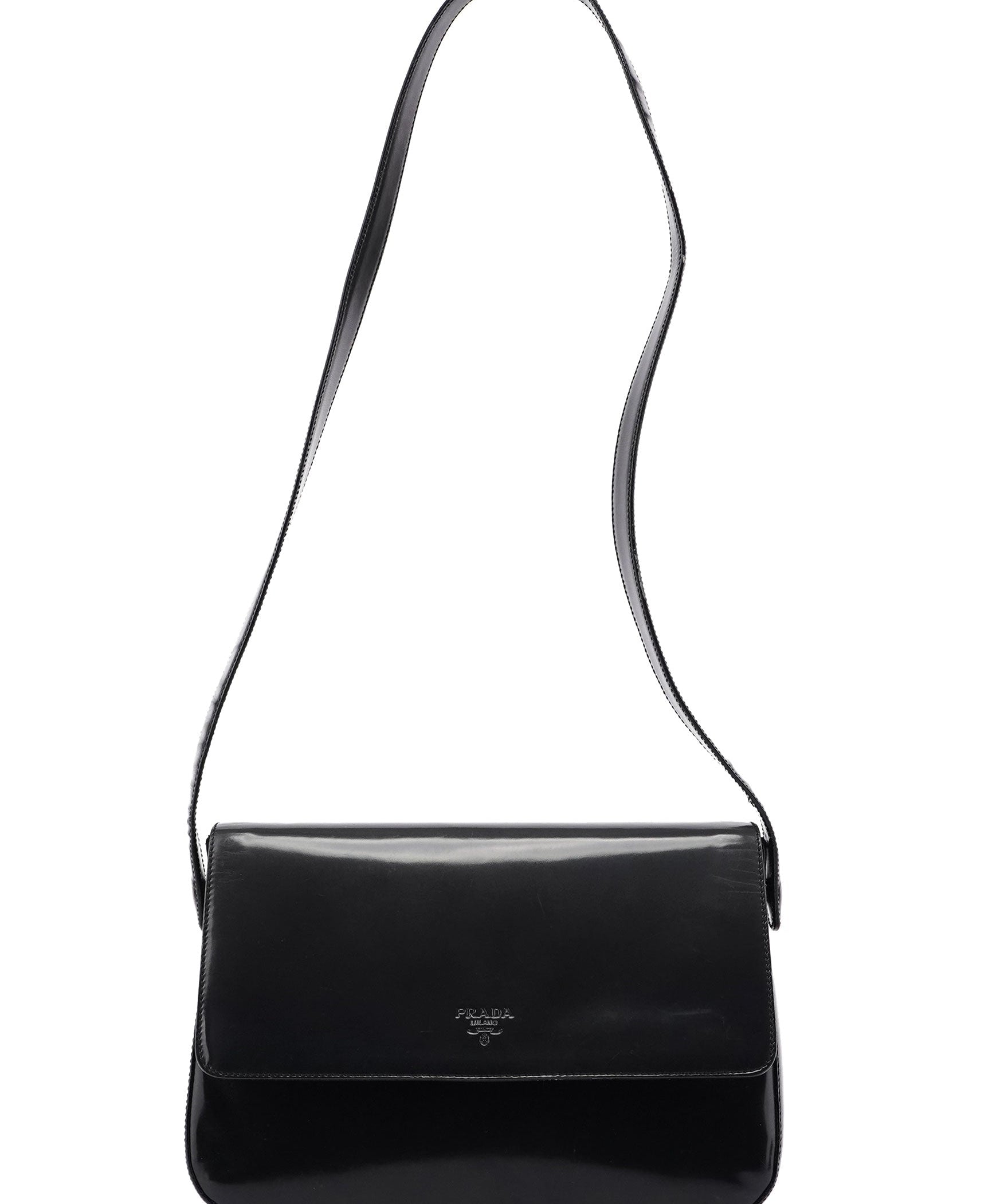 Prada 1995 Anthracite Spazzolato Shoulder Bag