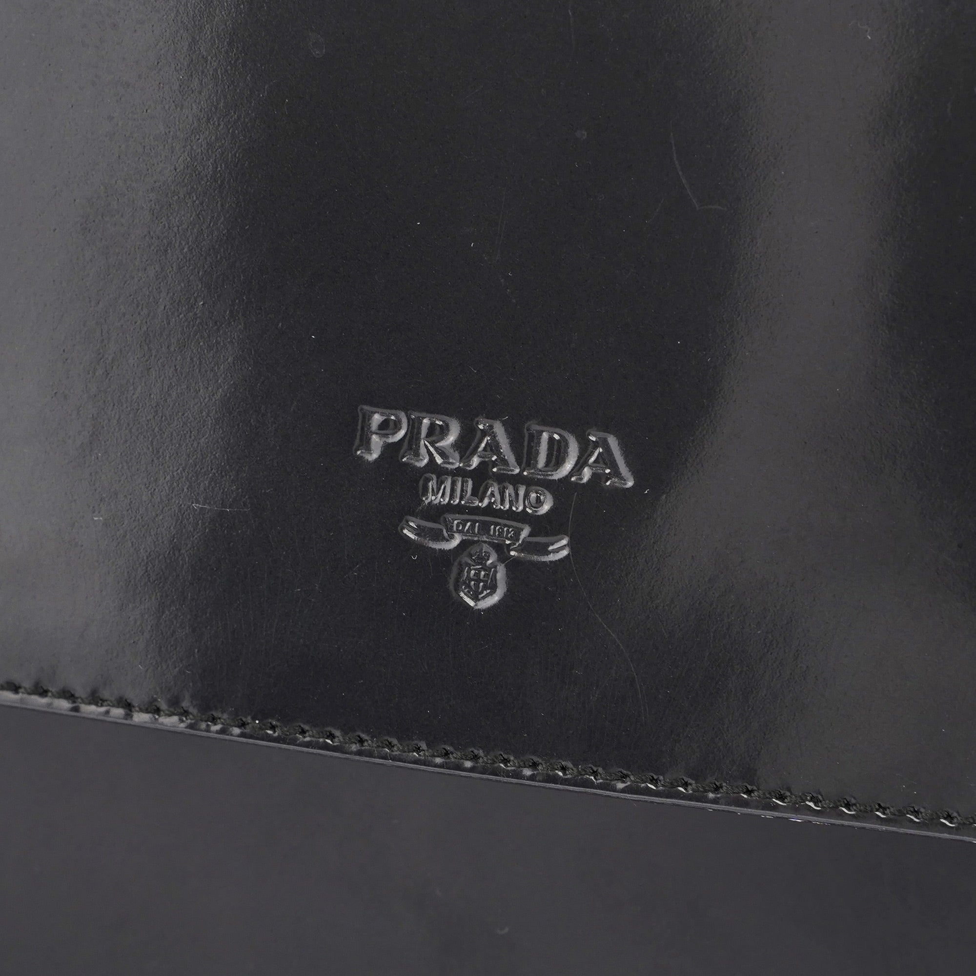 Prada 1995 Anthracite Spazzolato Shoulder Bag