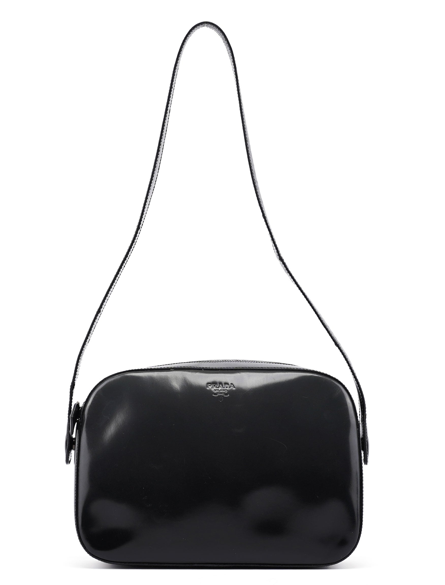 Prada 1995 Anthracite Spazzolato Shoulder Bag