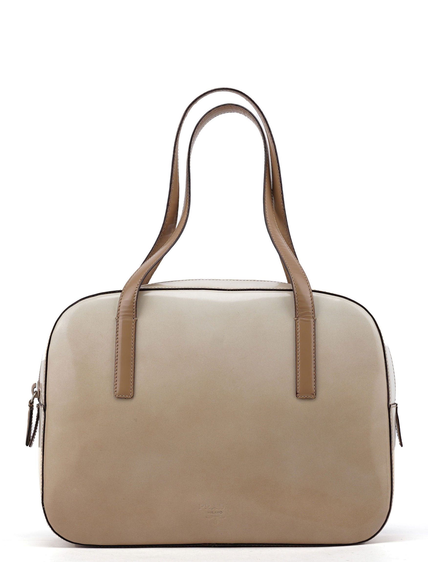 Prada 1995 Beige Spazzolato Gradient Tote Bag