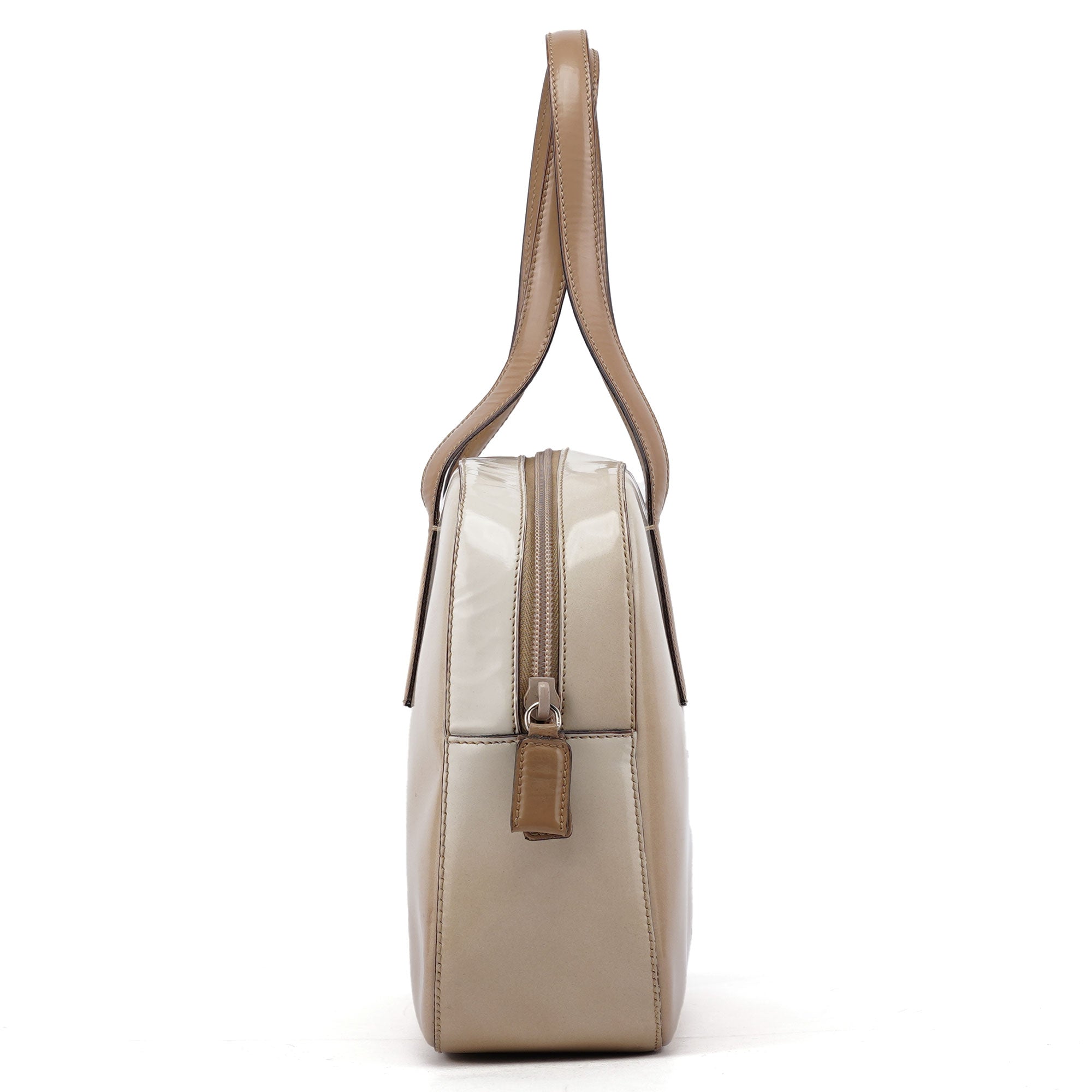 Prada 1995 Beige Spazzolato Gradient Tote Bag