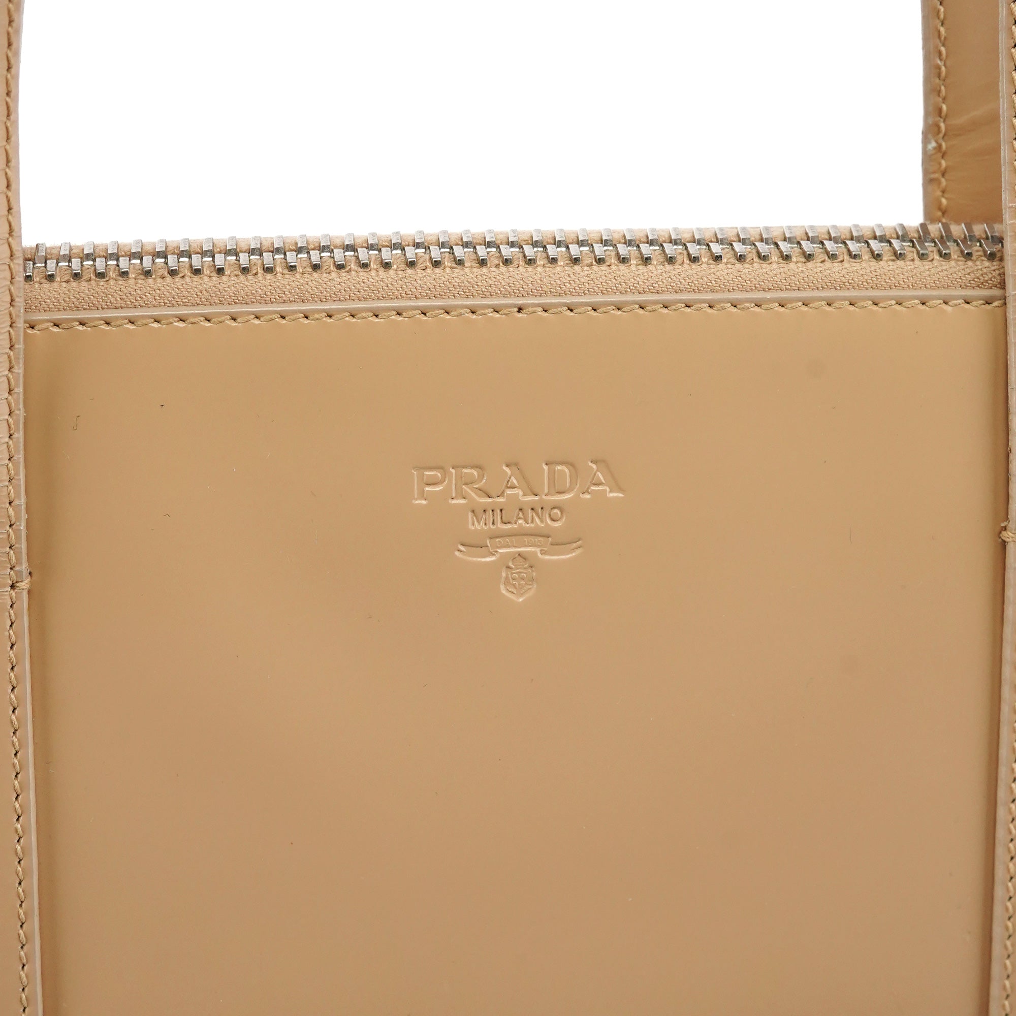 Prada 1995 Beige Spazzolato Sport Tote Bag