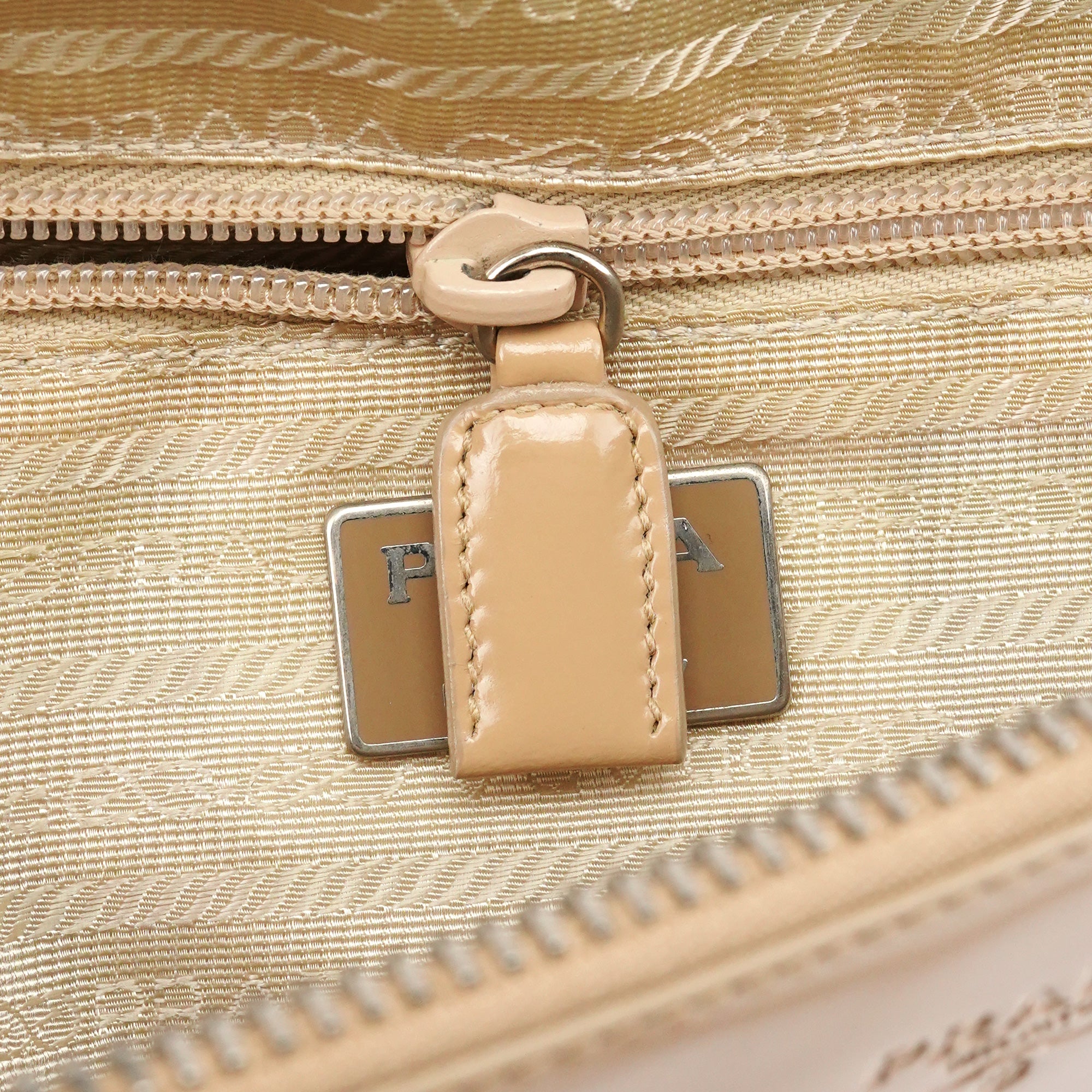 Prada 1995 Beige Spazzolato Sport Tote Bag