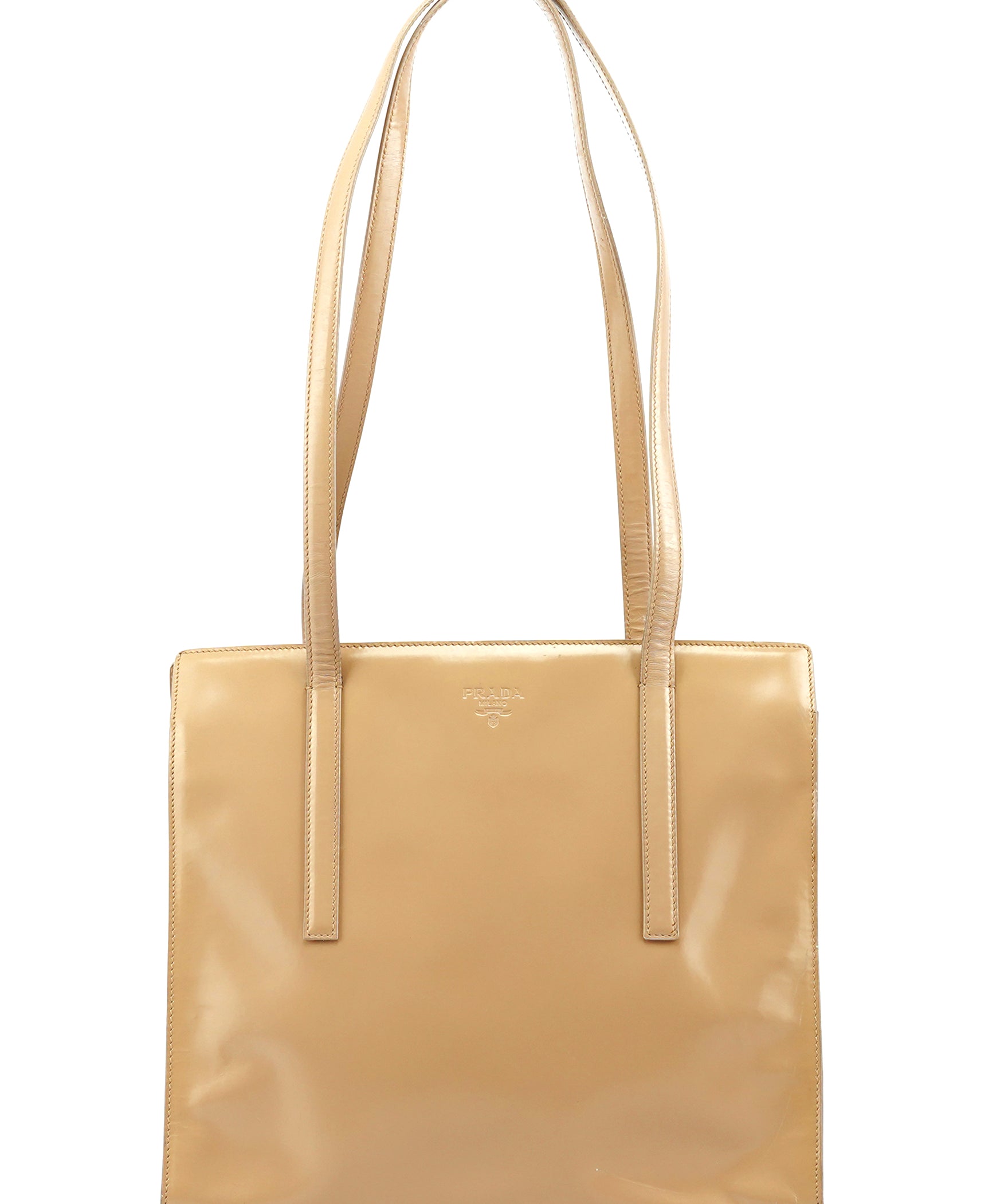 Prada 1995 Beige Spazzolato Sport Tote Bag
