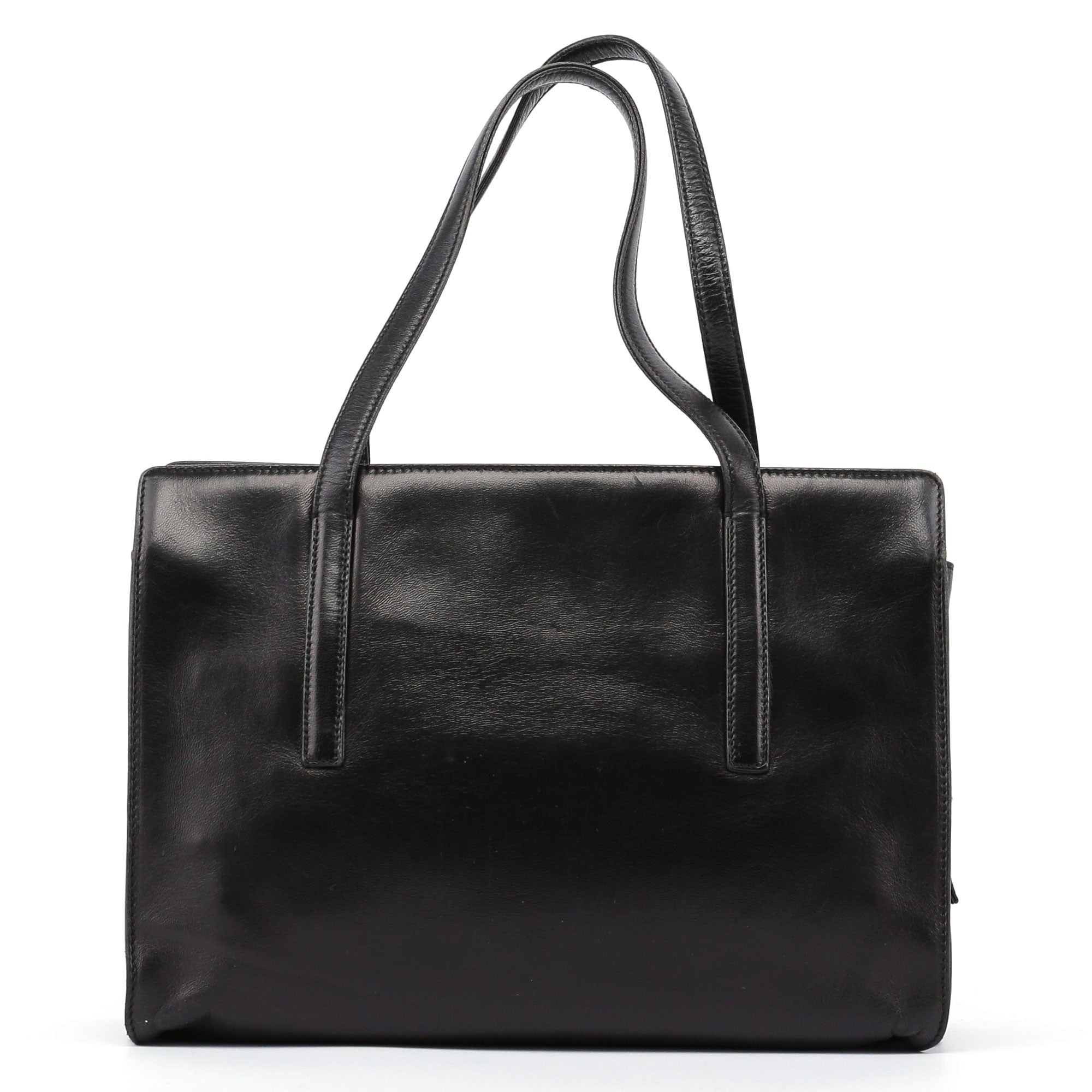 Prada 1995 Black Nappa Tote Bag