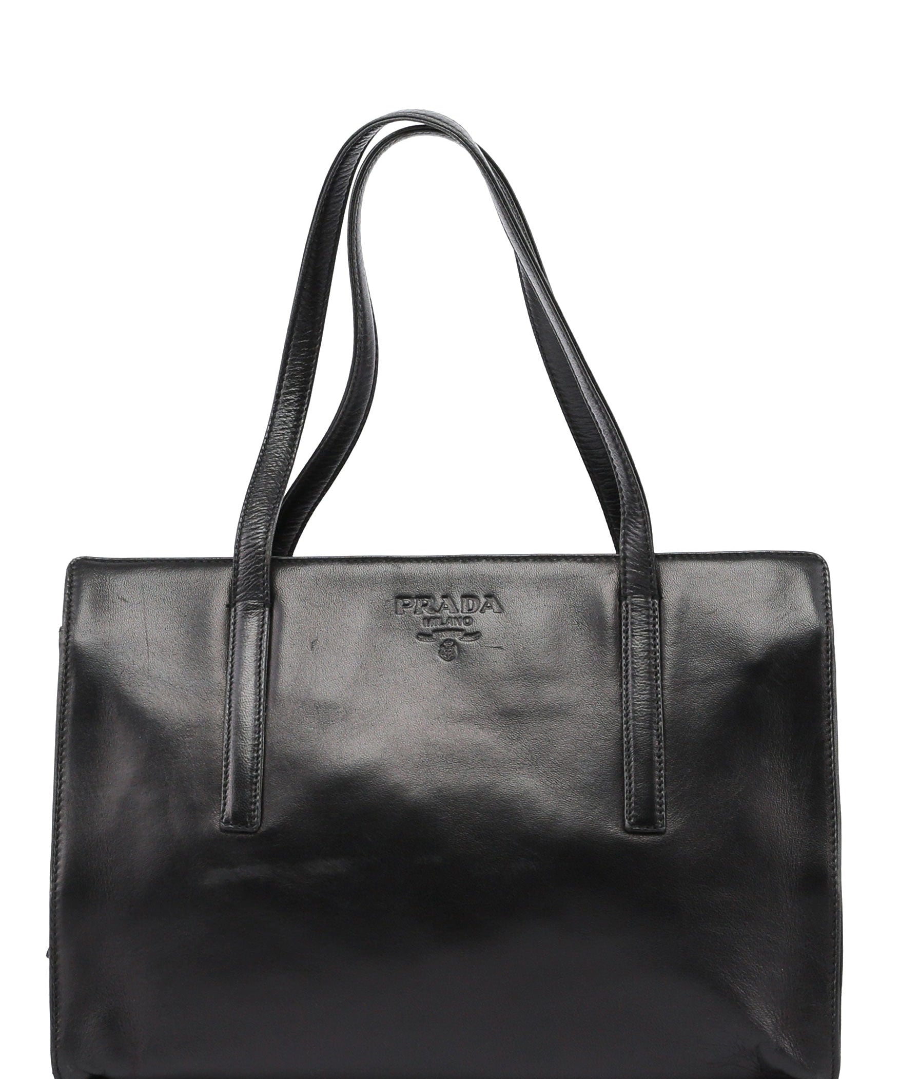 Prada 1995 Black Nappa Tote Bag