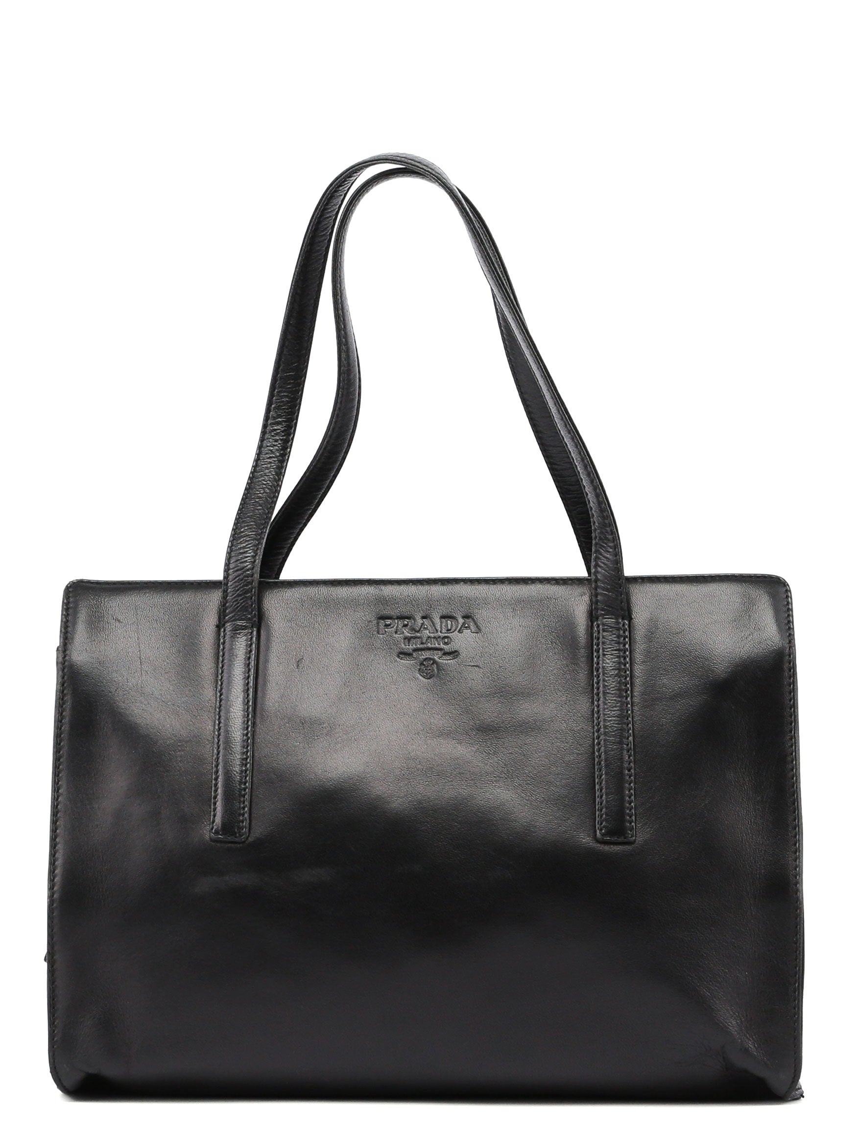 Prada 1995 Black Nappa Tote Bag