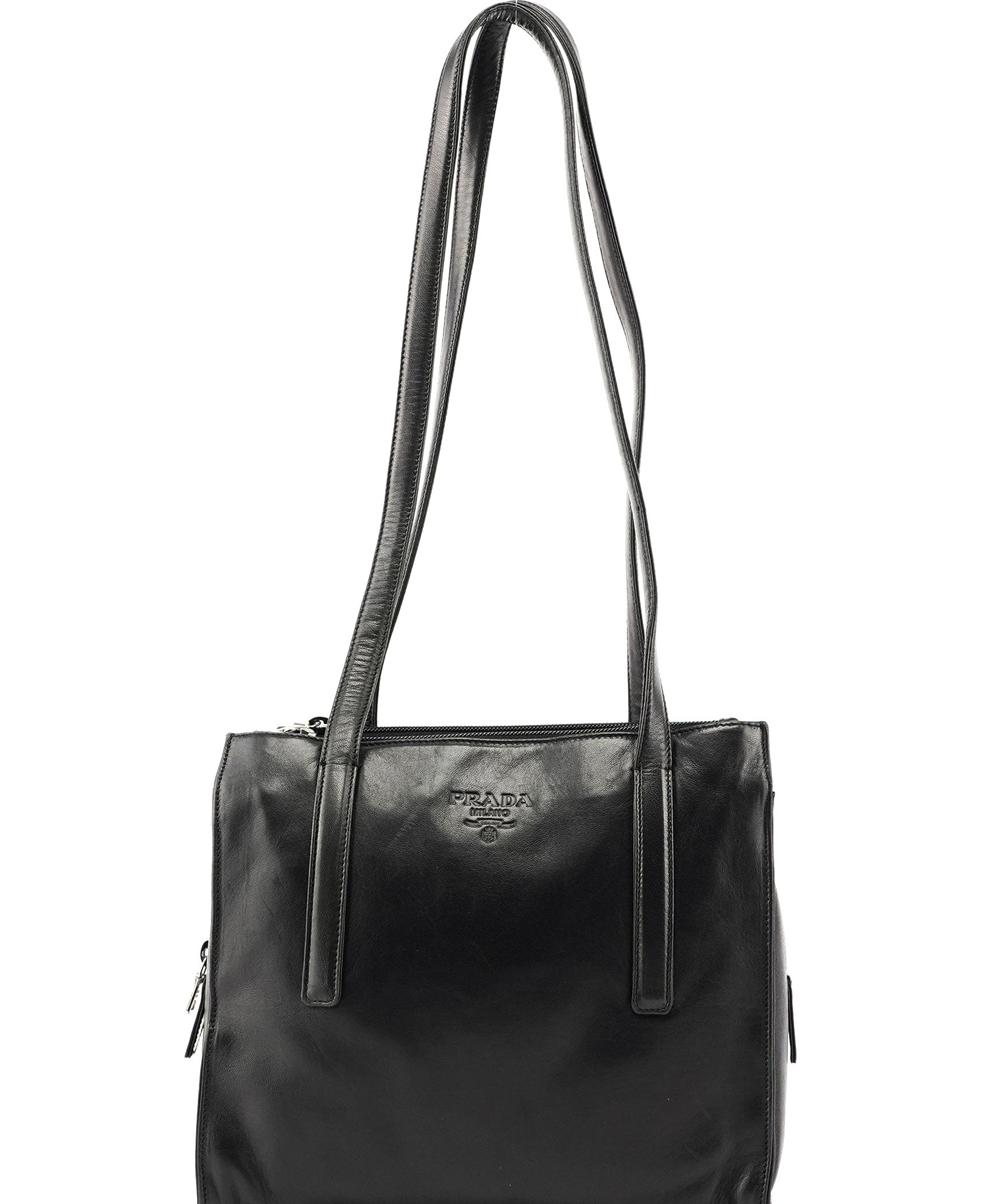 Prada 1995 Black Nappa Tote Bag