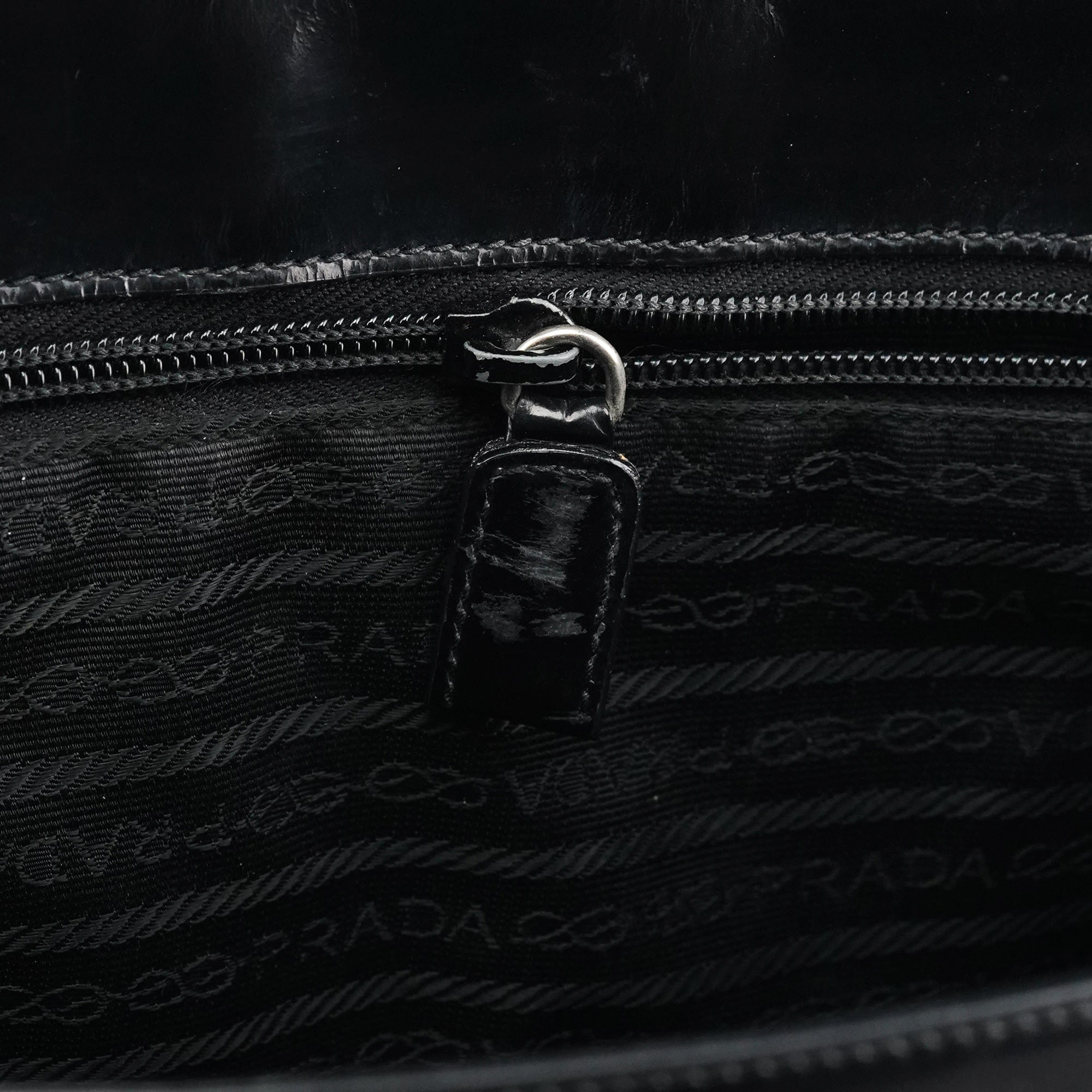 Prada 1995 Black Spazolato Sport Tote Bag