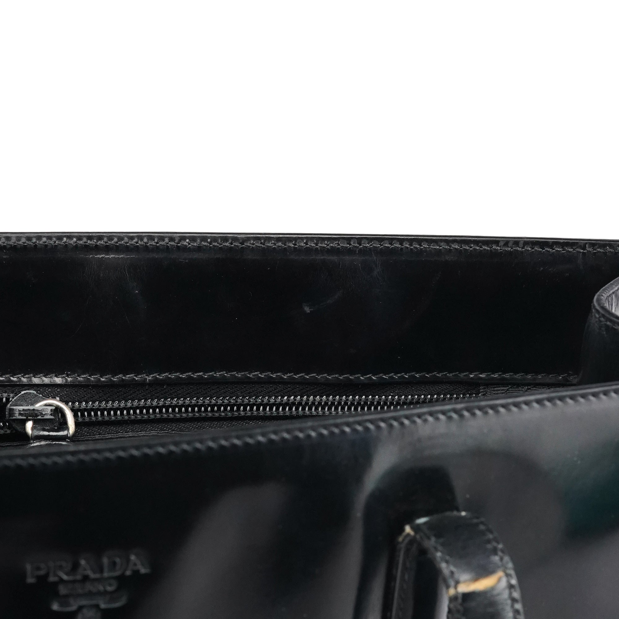 Prada 1995 Black Spazolato Sport Tote Bag