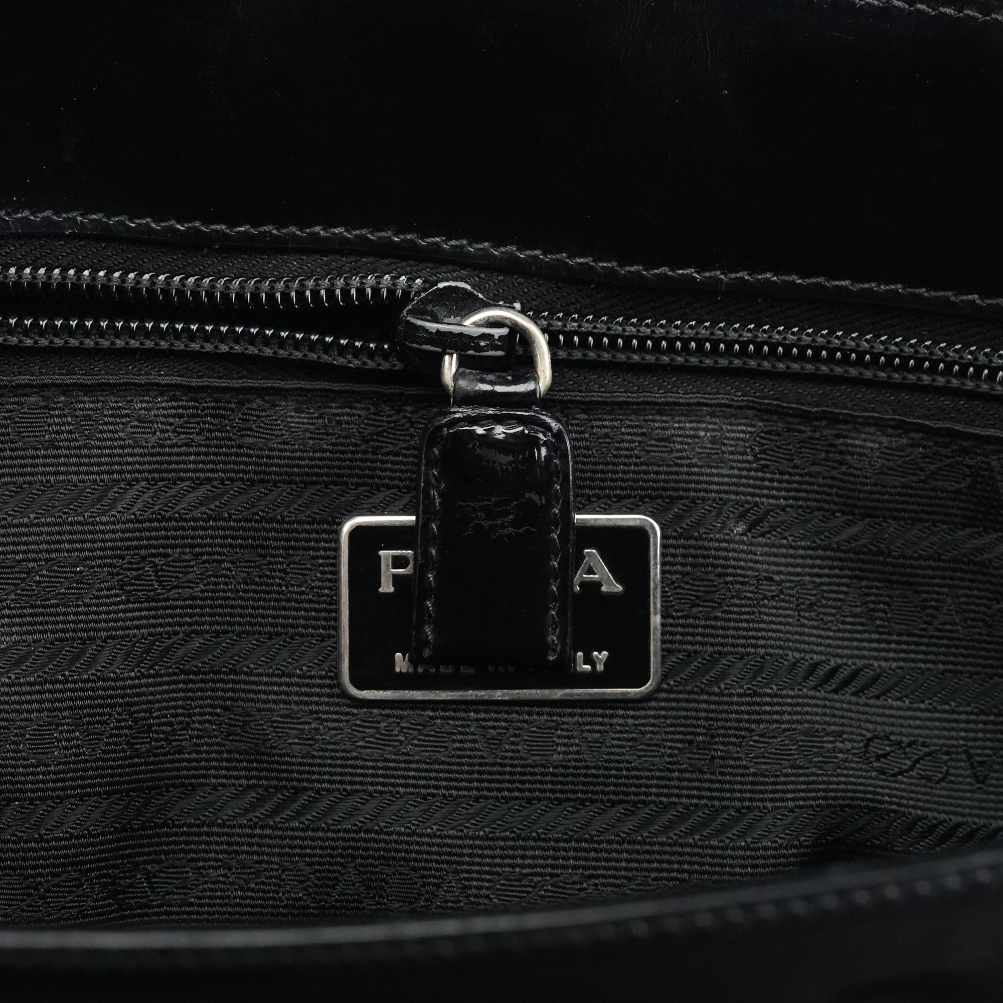 Prada 1995 Black Spazolato Sport Tote Bag