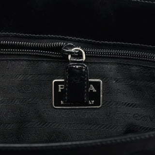 Prada 1995 Black Spazolato Sport Tote Bag