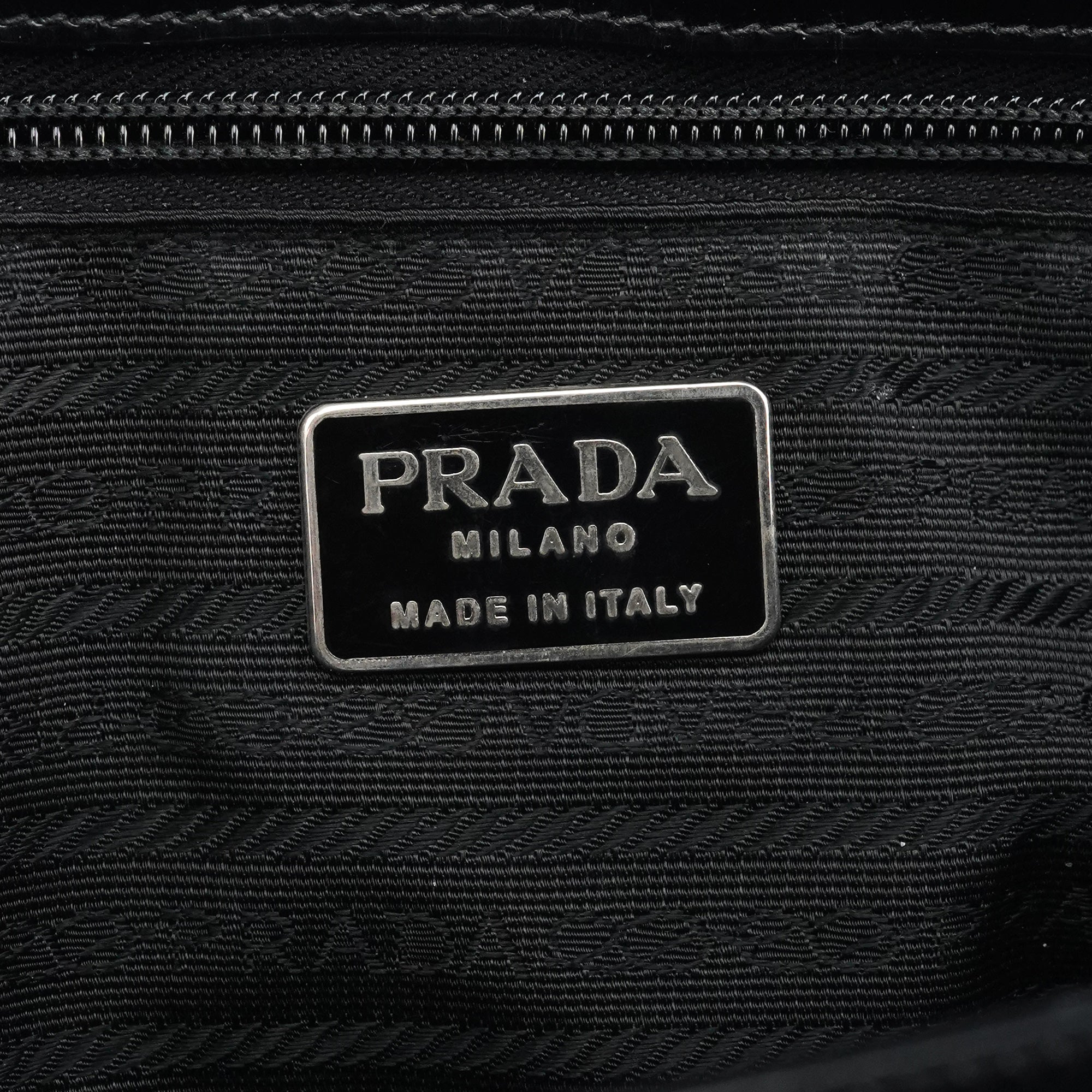 Prada 1995 Black Spazolato Sport Tote Bag